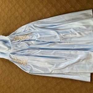 No Brand Blue Satin Gown Size 4